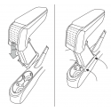 Apoyabrazos específico AR10 para Fiat 500 / S / C, Abarth 595 (2016-)