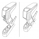 Apoyabrazos específico AR9 para Fiat 500 / S / C, Abarth 595 (2016-)