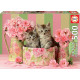 Puzzle Educa 500 piezas Gatitos con Rosas