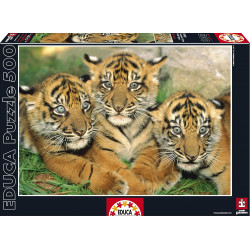 Puzzle Educa 500 piezas Pequeños Tigres