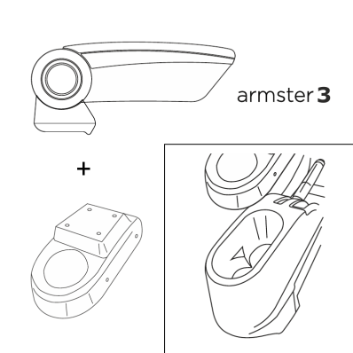 Apoyabrazos específico AR12 para Peugeot 207 (2006-)