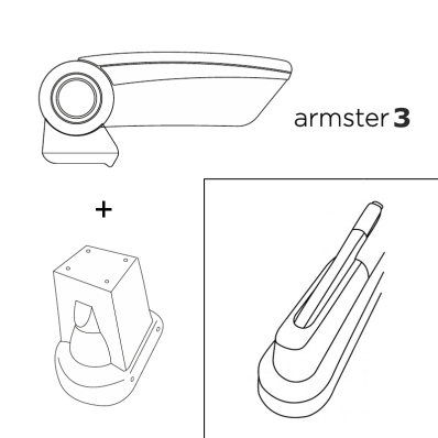 Apoyabrazos específico AR12 para Ford Fiesta V (2005-2008), Fusion (2005-2012)