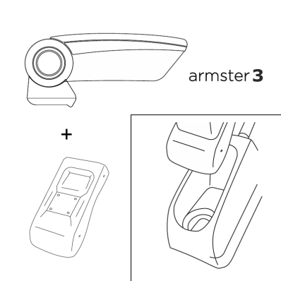 Apoyabrazos específico AR12 para Citroën C3 II (2009-2016), DS3 (2010-2016)