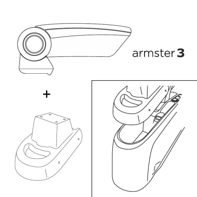 Apoyabrazos específico AR12 para Nissan Note II (2012-)