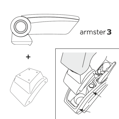 Apoyabrazos específico AR12 para Ford B-Max (2014-)