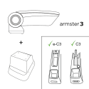 Apoyabrazos específico AR12 para Citroën C3 IV, e-C3, C3 Aircross, e-C3 Aircross (2024-)
