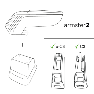 Apoyabrazos específico AR9 para Citroën C3 IV, e-C3, C3 Aircross, e-C3 Aircross (2024-)