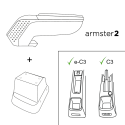 Apoyabrazos específico AR9 para Citroën C3 IV, e-C3, C3 Aircross, e-C3 Aircross (2024-)