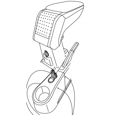 Apoyabrazos específico AR10 para Smart Forfour II, Fortwo III (2014-)